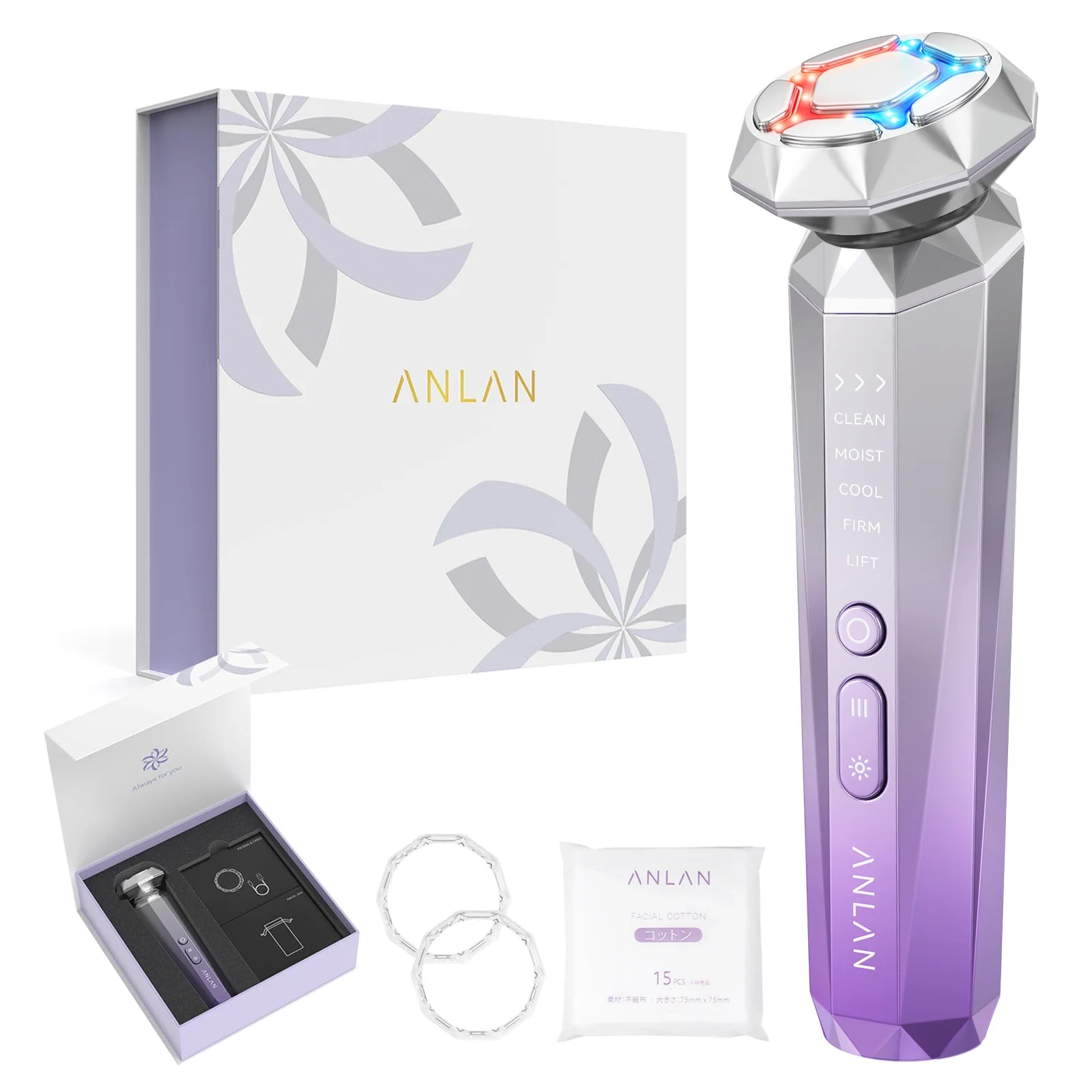 ANLAN Multifunction RF Beauty Device ems led skin care