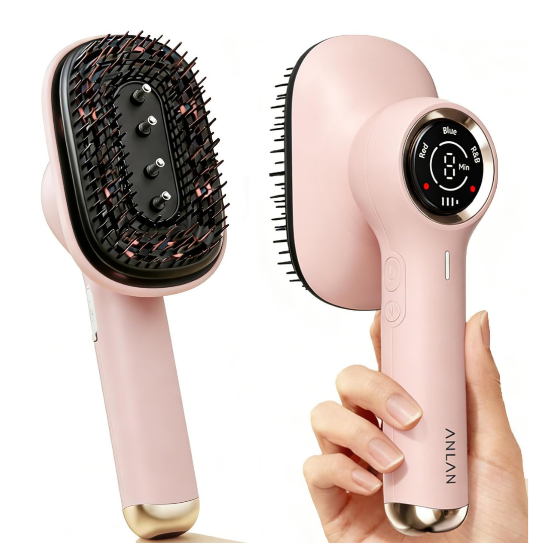 【Available in pink only】Scalp Refre Brush pink-S918-LED light therapy vibration