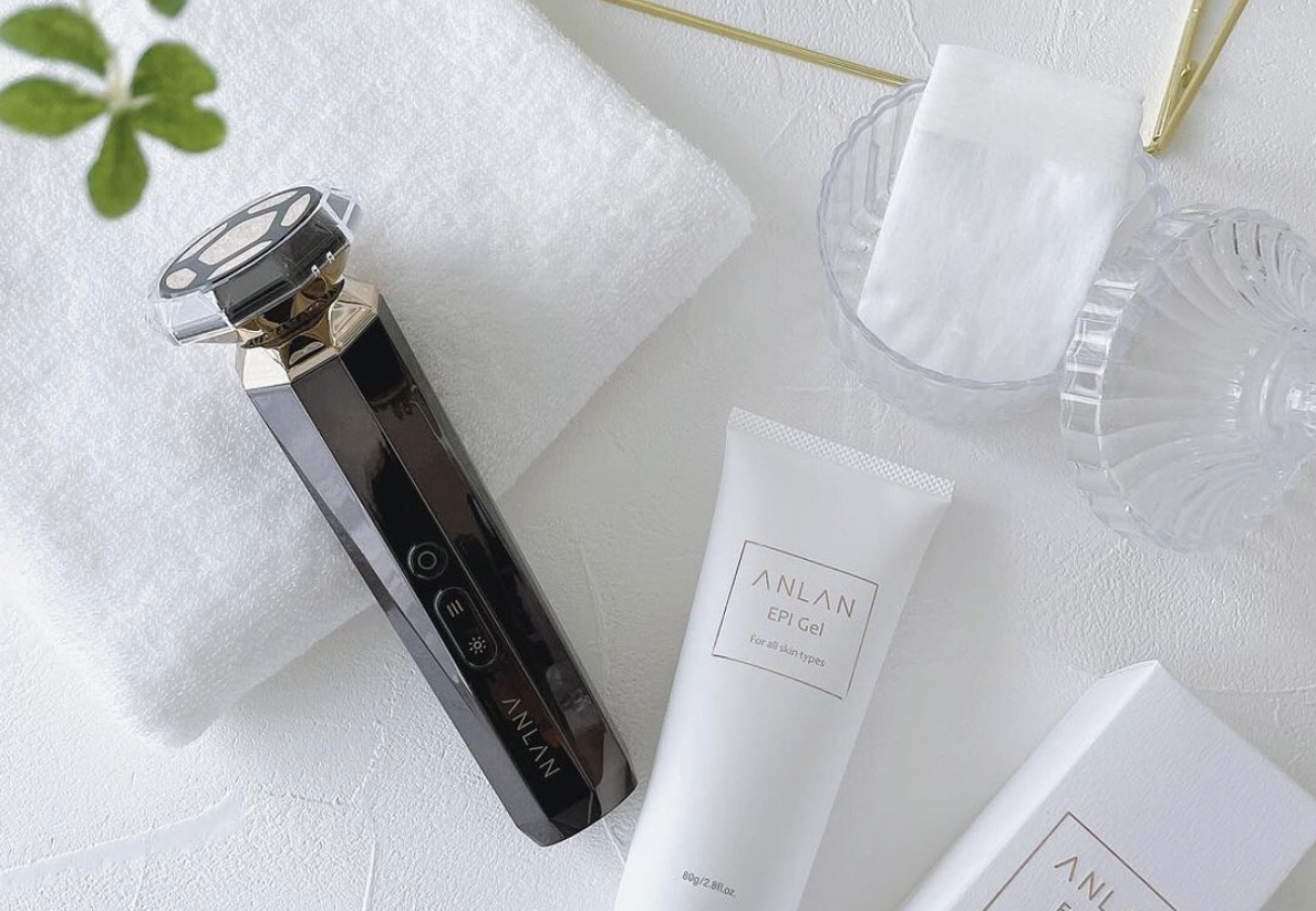 anlan rf 18k gold facial device minimizes fine lines