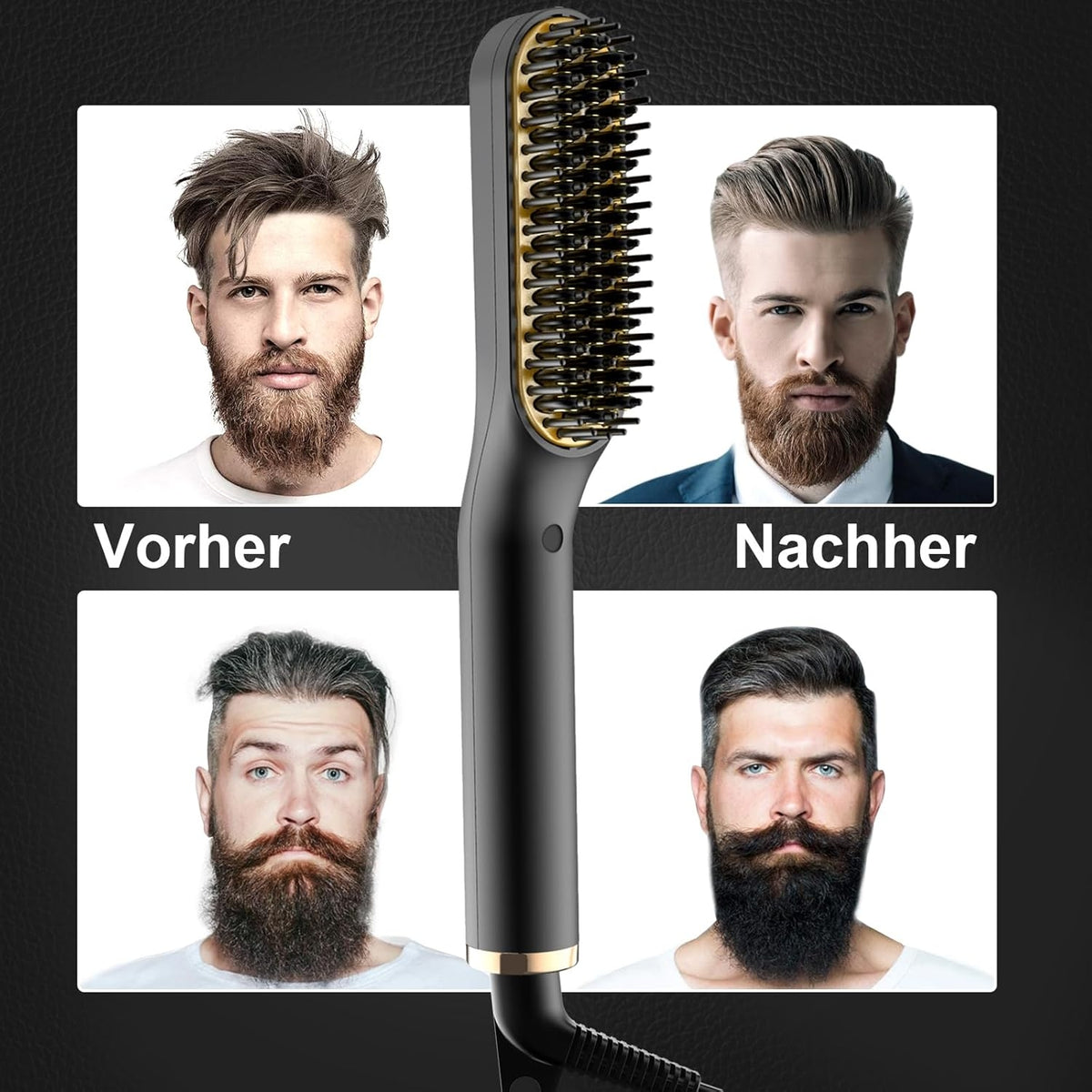 【European specifications】Beard Hair Straightening Brush　HZS01