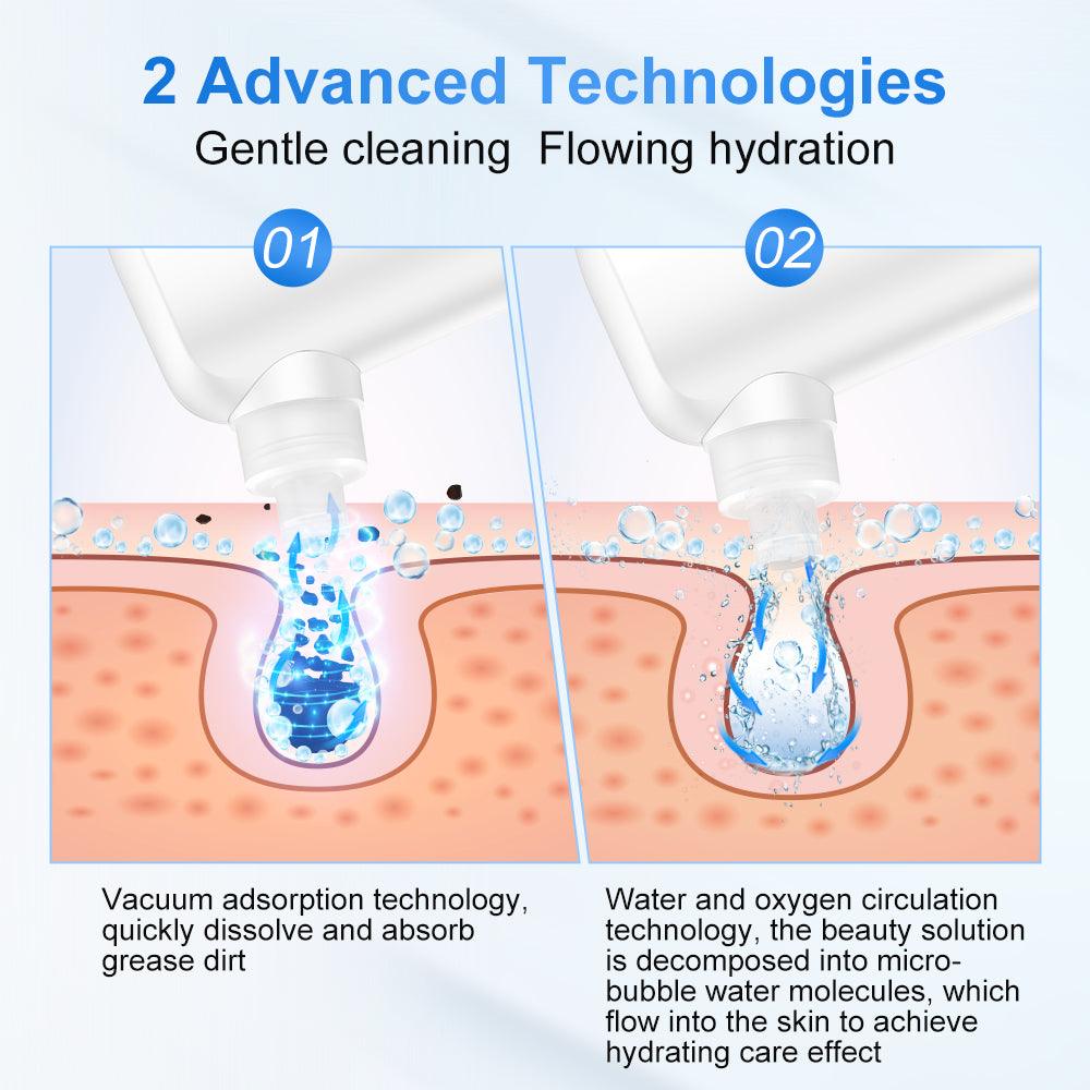 gentle cleaning, flowing hydration